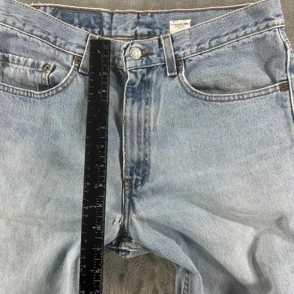 Levi's 550 Jeans Mens 32x30 Blue Light Wash Relaxed Tapered Distressed Denim